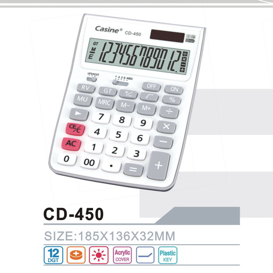 CD-450 - Calculator -12-digit desktop calculator -Casine
