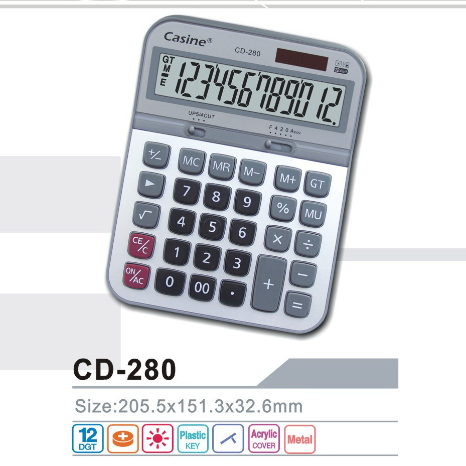CD-280- Calculator -12-digit desktop calculator -Casine