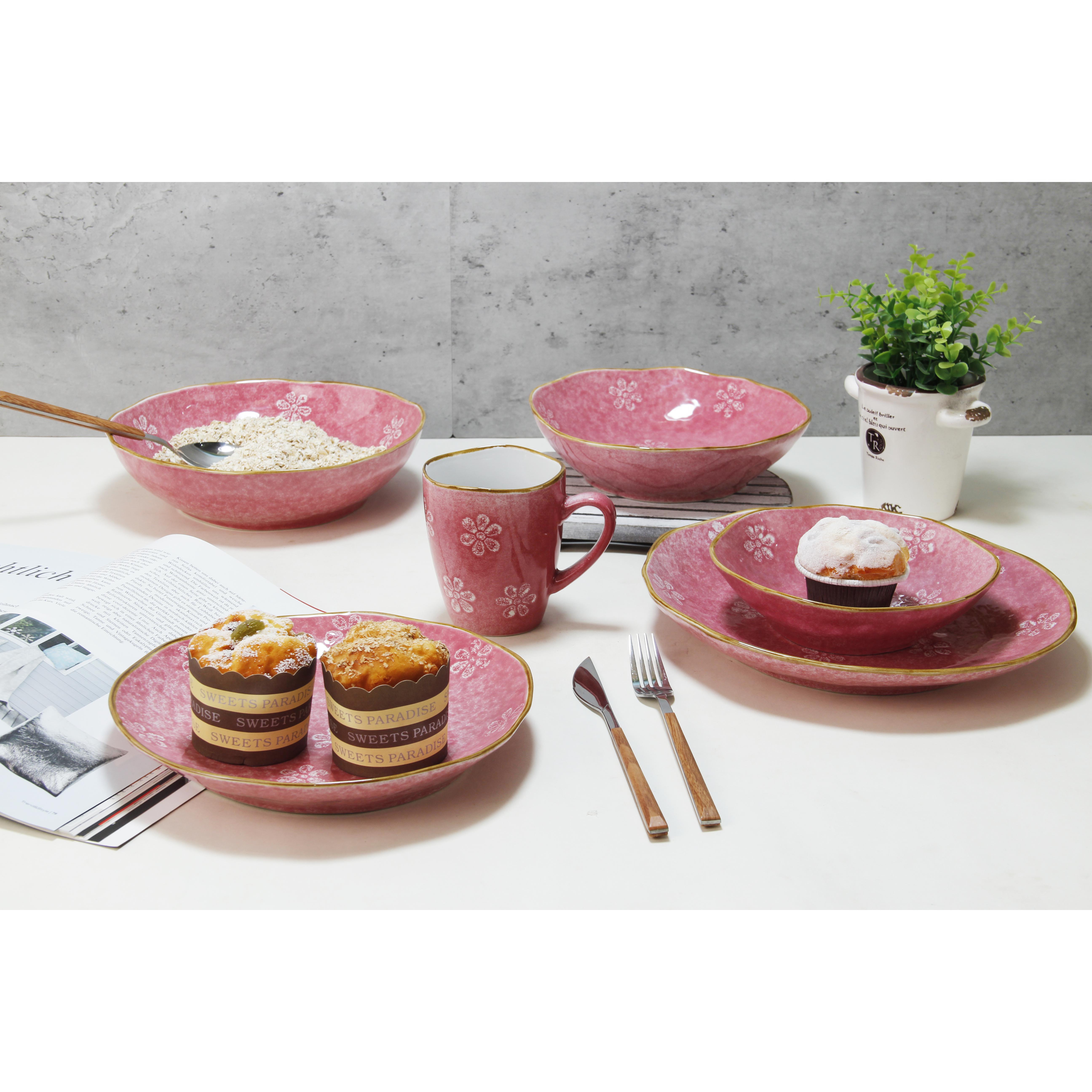 KIC cherry blossom printing ceramic tableware