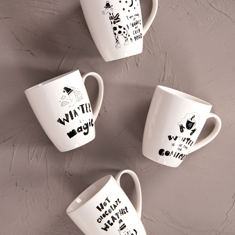 11OZ new bone china mug with decal and Christmas &wording