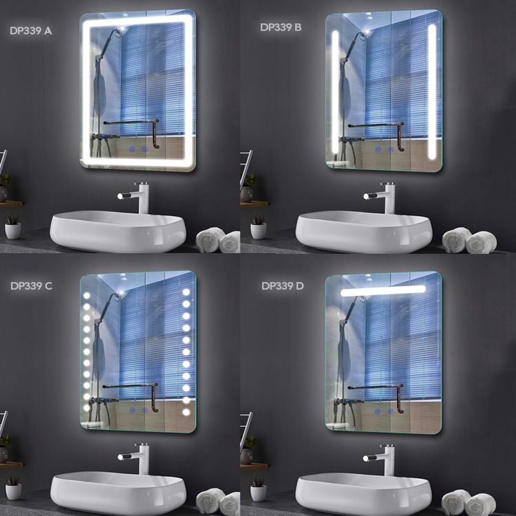 DP339 Bath mirror with dimmable light Anti-fog IP65