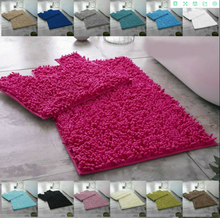 AMAZON/EBAY Hot Selling Microfiber Chenille Bath Mat