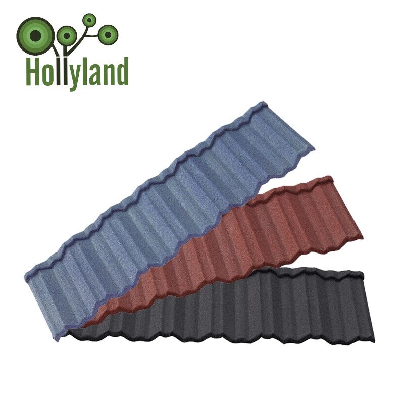 Ripple type classic type Al-zinc steel base Stone coated roofing sheet