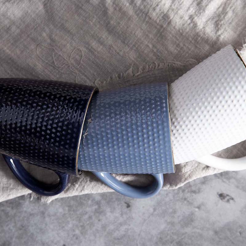 13.7oz(385ml) Mug Dots Pattern With Metallic Rim