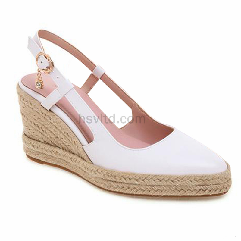 Hemp rope platform wedge Sandals