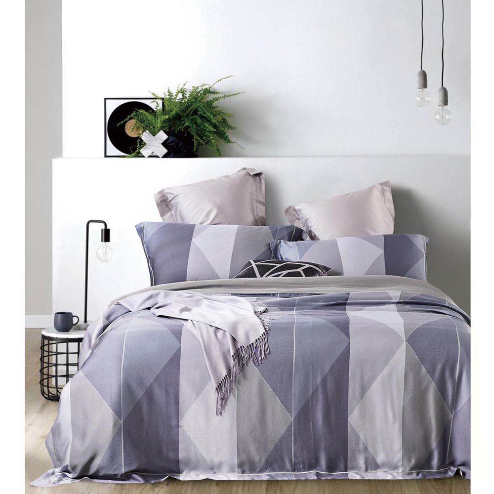 Redsun Textile Stripe Paid Tencel Duvet Cover Set With Pillow Cases