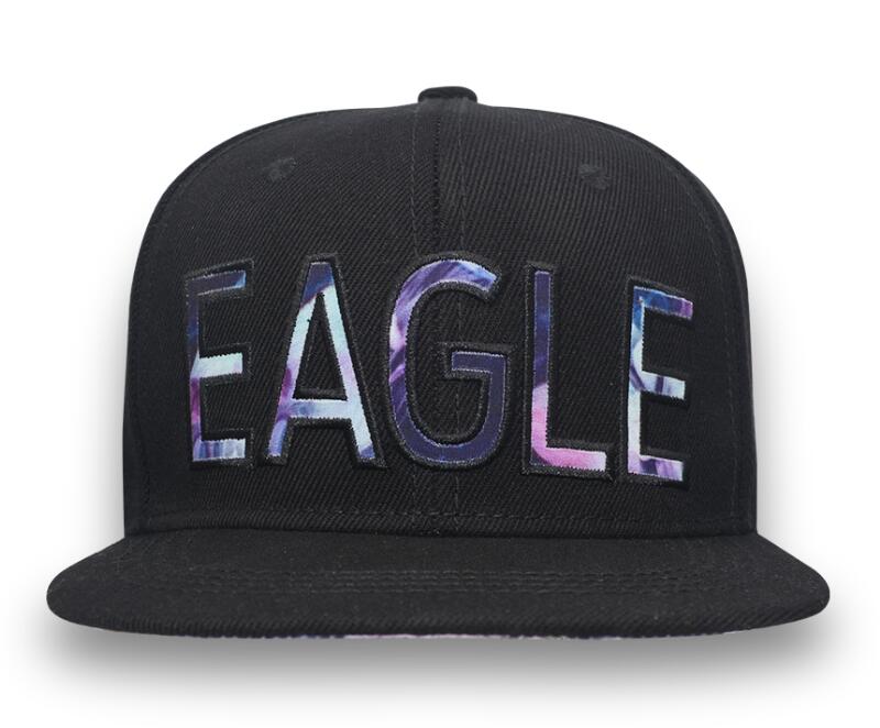 Acrylic flat snapback digital print embroidery patch hat