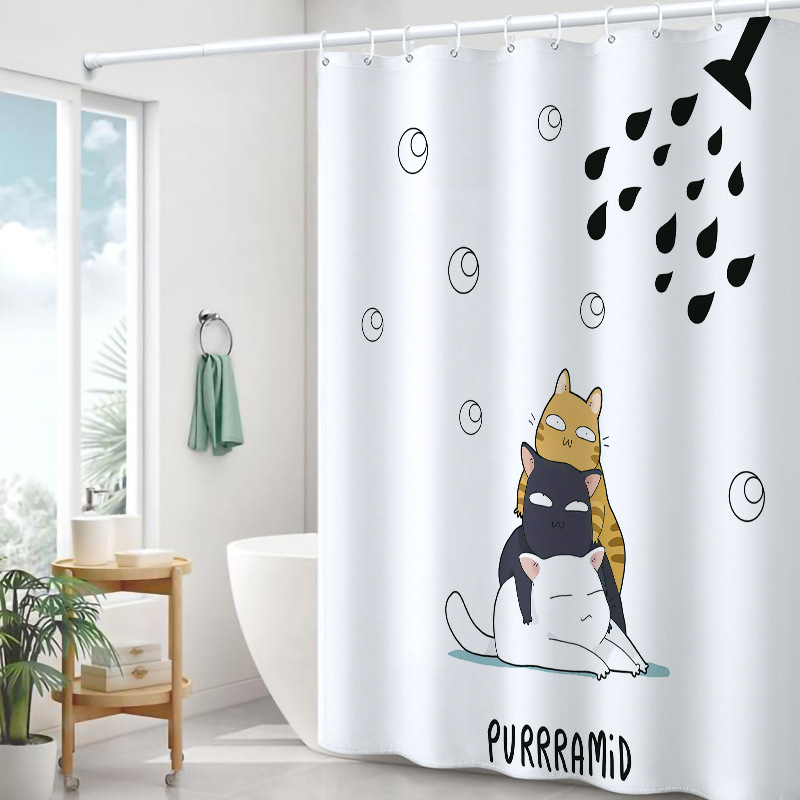 Cartoon Printed Shower Curtain