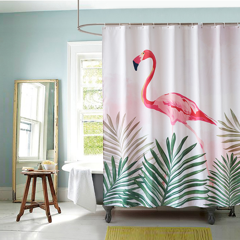 thick polyester printing shower curtain