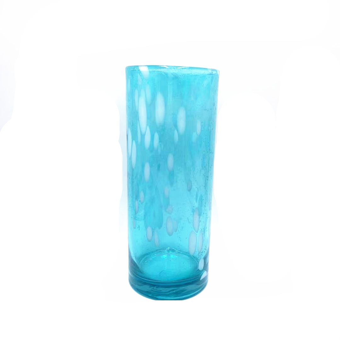Home Decorative Hand Made Color Spots glass vase with bubble
