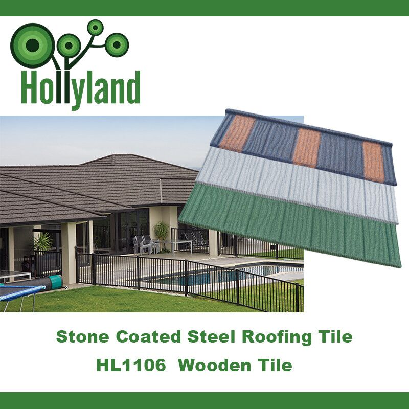 Manufacturer wooden tile stone coated steel roofing tile