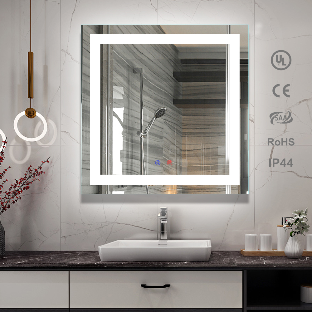 DP324 Bath mirror hotel decor Metal frme mirror with adjust light brightness and colors