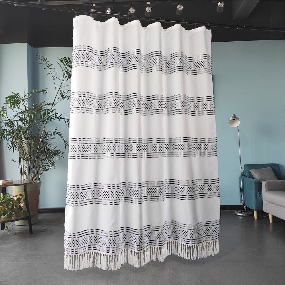 custom tassel shower curtain
