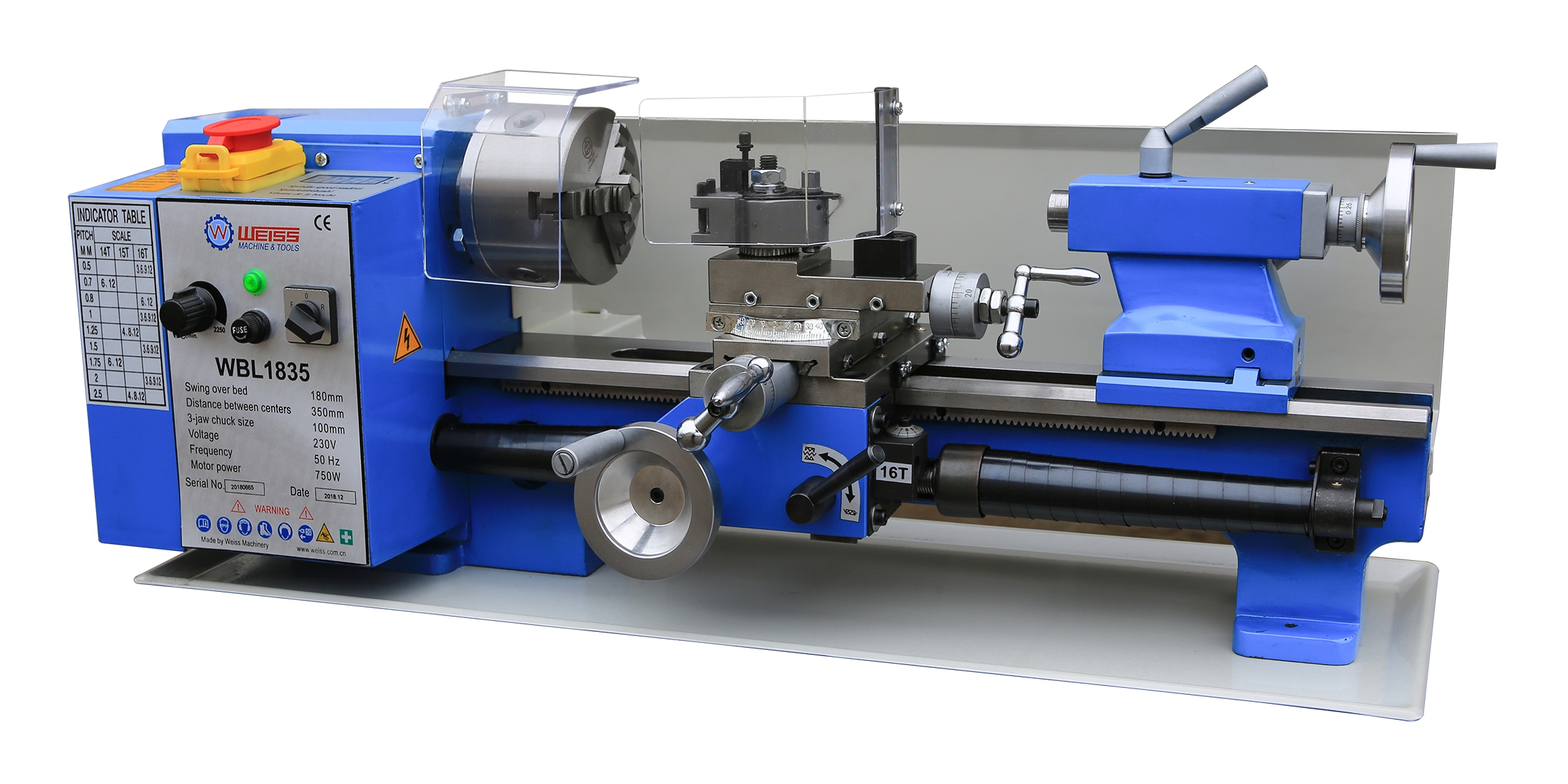 Weiss Variable speed lathe WBL1835