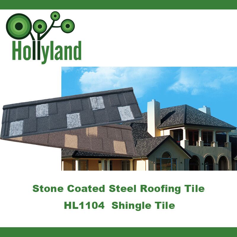 Al-zinc steel base roof tile Shingle type Stone coated metal roof tile