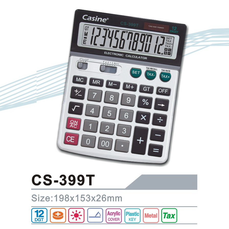 CS-399T - Calculator -12-digit desktop calculator -Casine