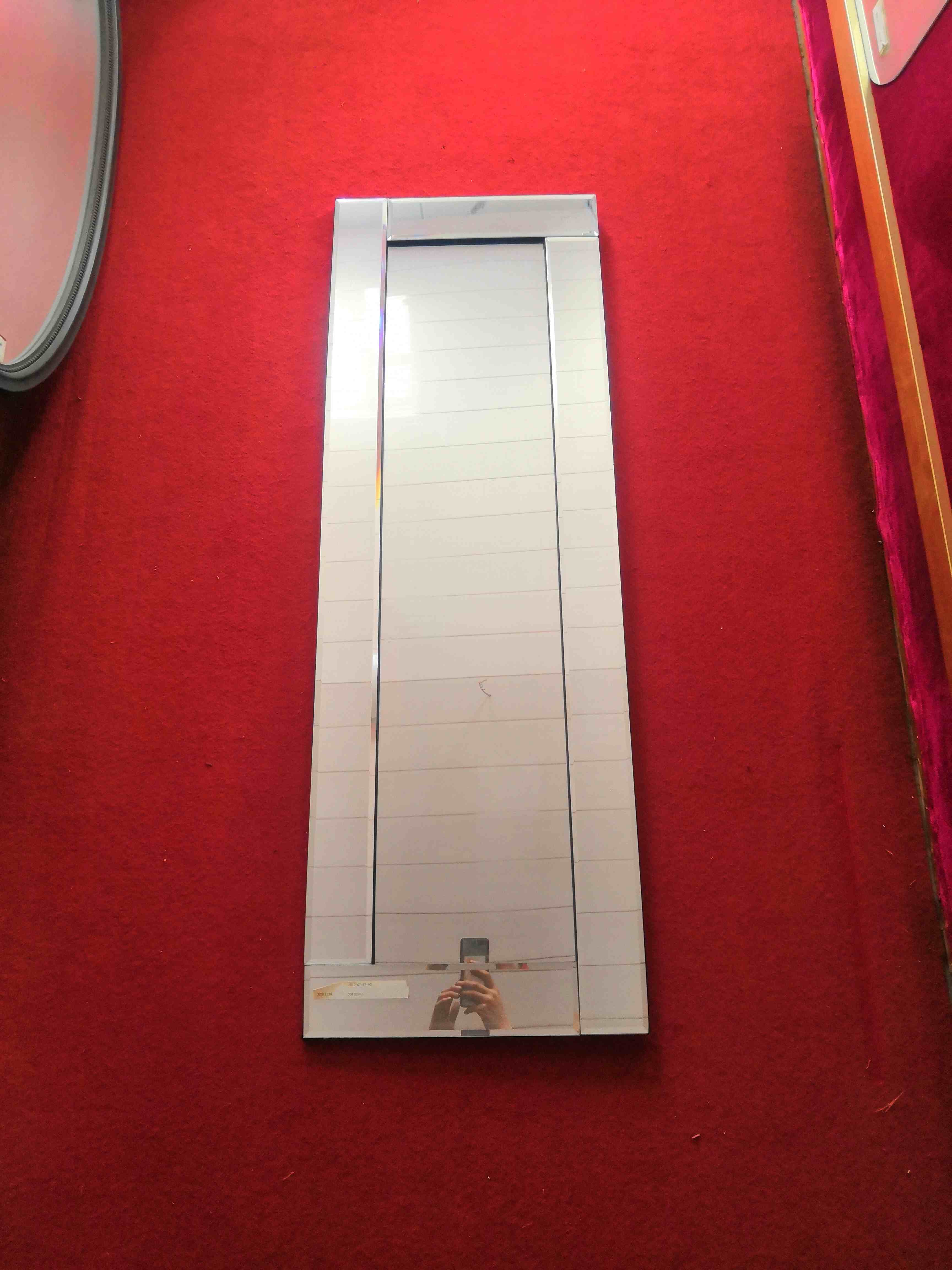 rectangle custom size handmade craft art wall mounted glass mirror with mirror frame for hotel project