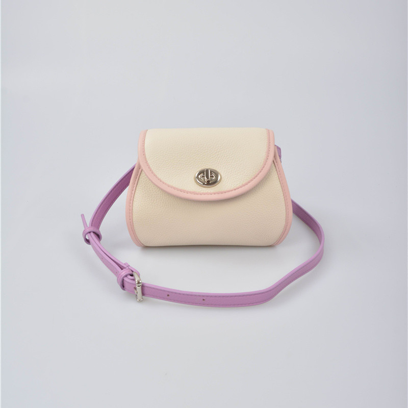 Leather crossbody bag with flap