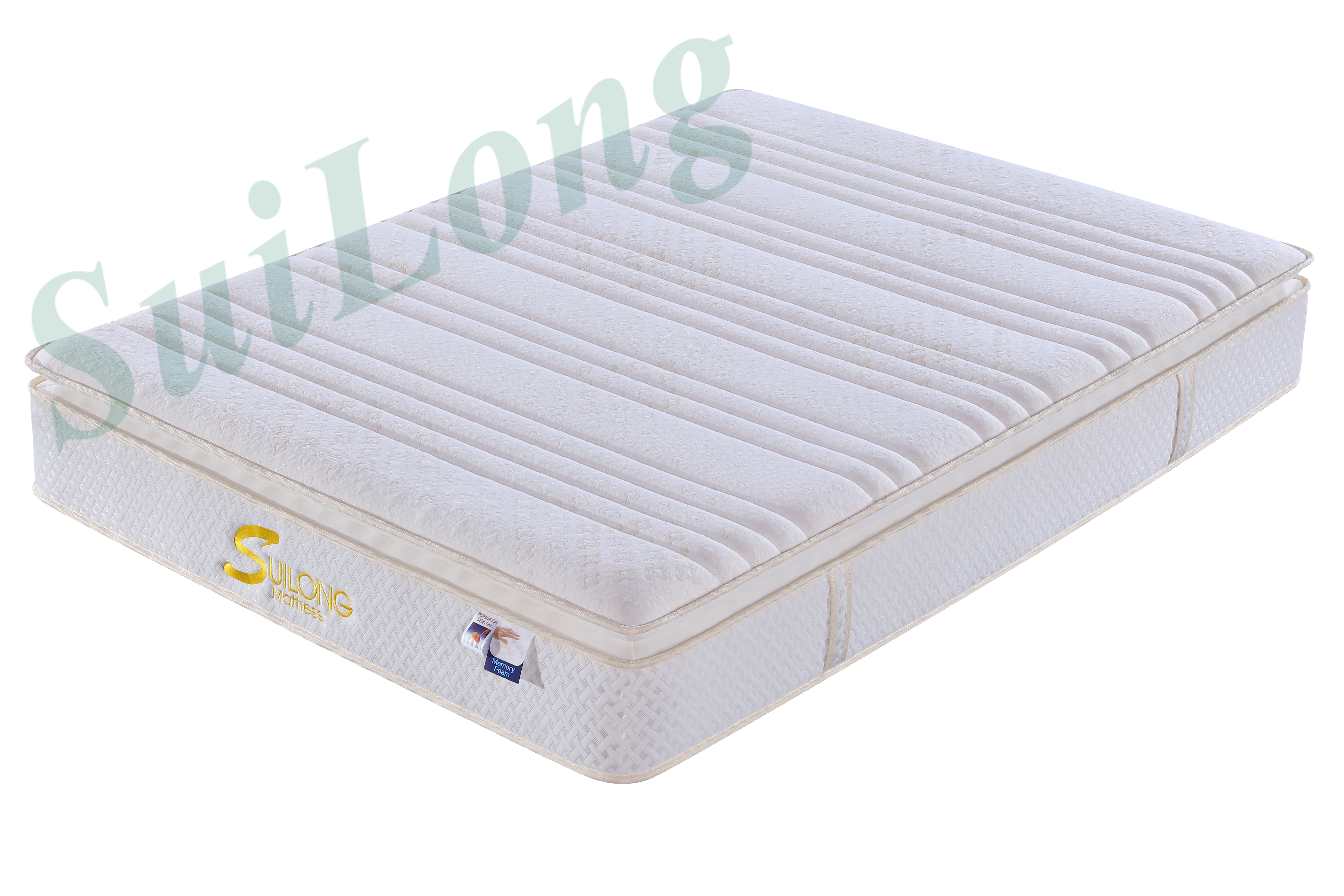 Pillow top memory foam pocket spring mattress