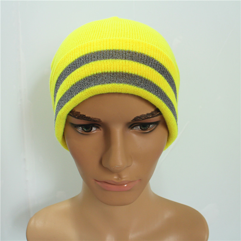 Acrylic reflective man beanie