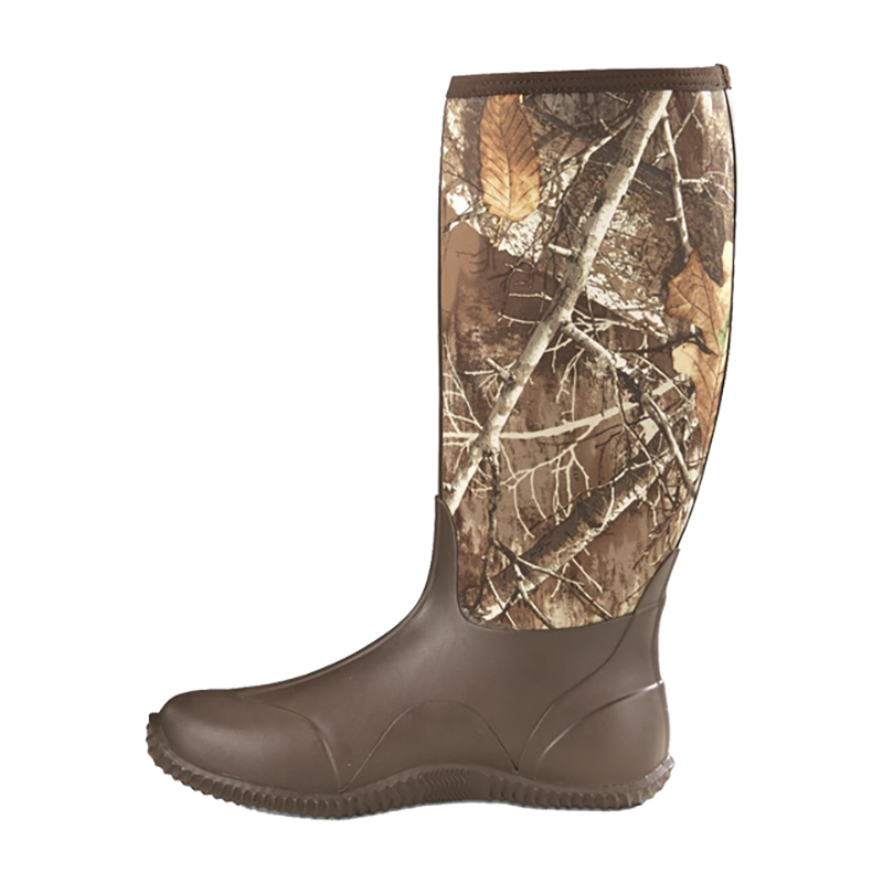Men's Knee High Camo Neoprene Boots Waterproof Hunting Rubber Boots