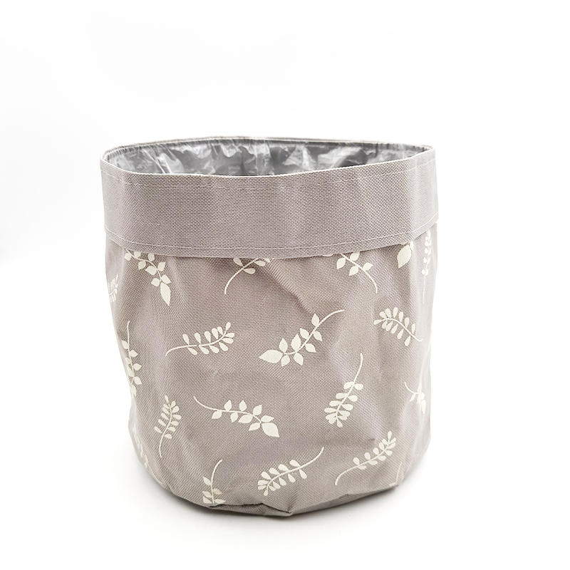 Textile Storage Bin, Leaves