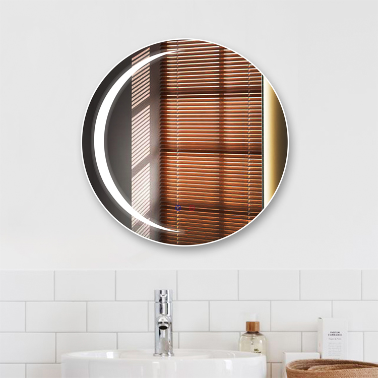 Wall Mounted Backlit Round Smart LED Bathroom Mirror
