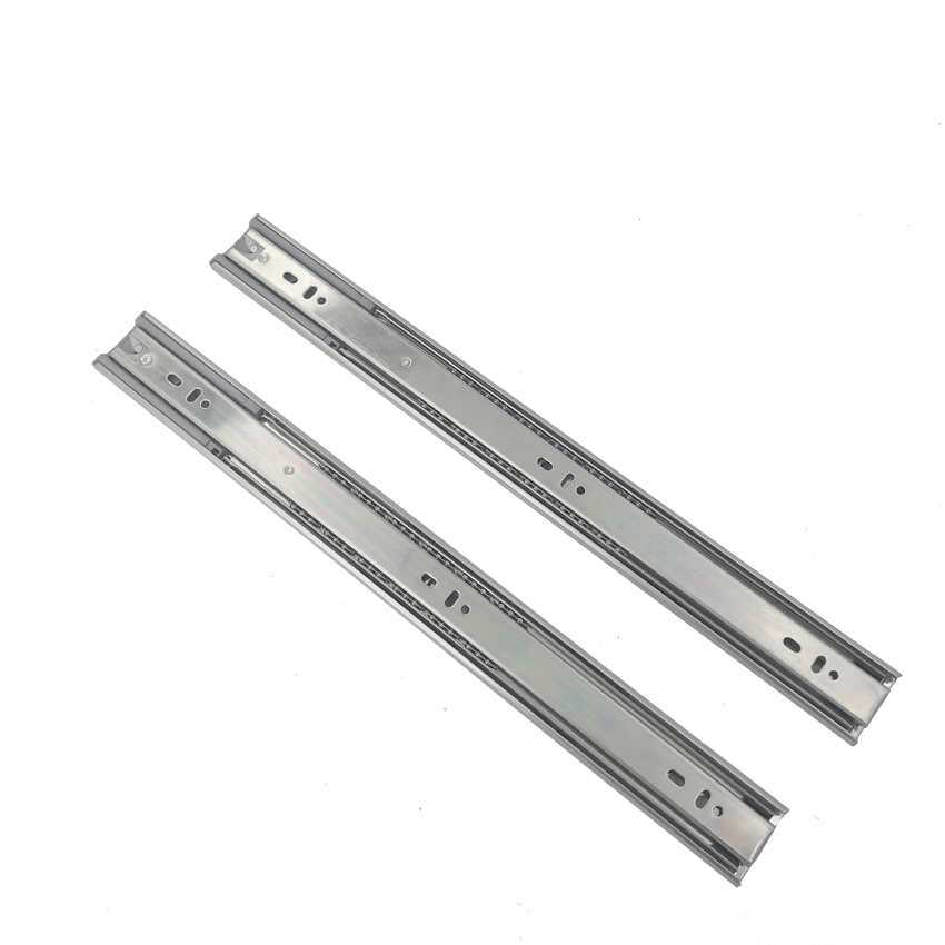 High quality rainbow color double plating soft close drawer slide with single springJY4512HB
