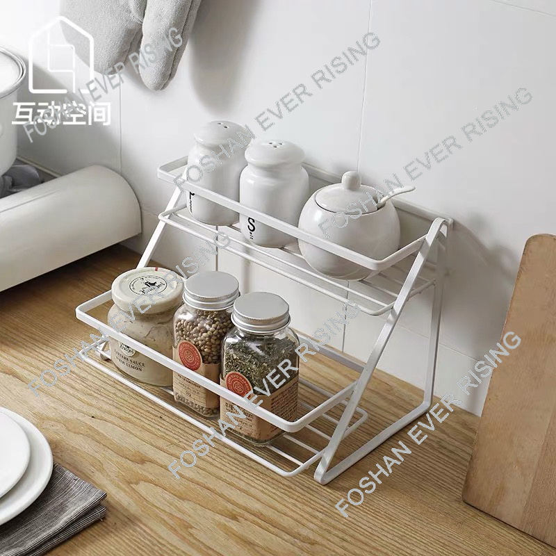 Spice Rack，Spice Rack Organizer，Spice Shelf for Kitchen Countertop，Metal Rack