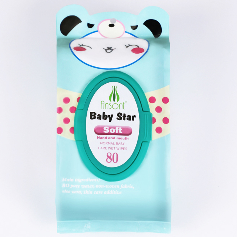 Factory wholesale disposable private label 80pcs baby wet wipes