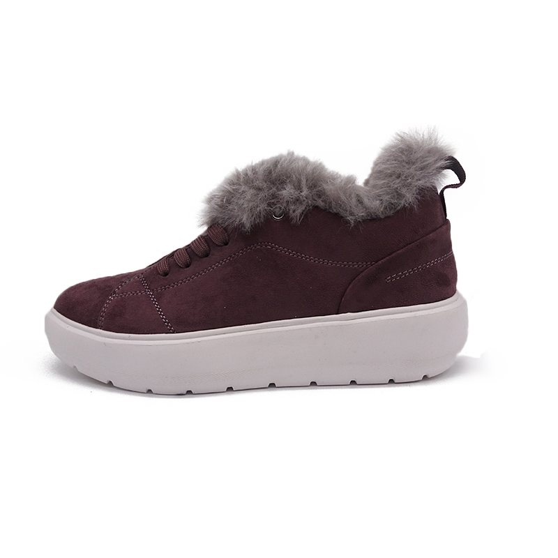 SM202199 Winter new women's shoes fashion all-match plus velvet cotton shoes thick sole shoes