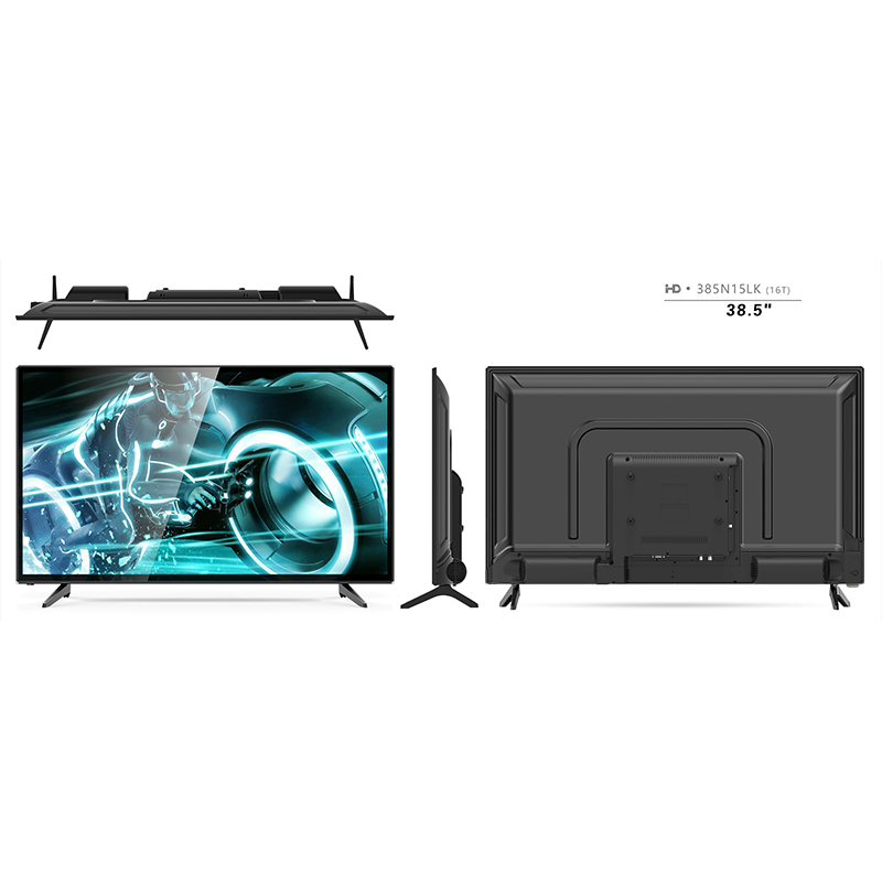 385 inch tempered glass sound column speaker LCD TV