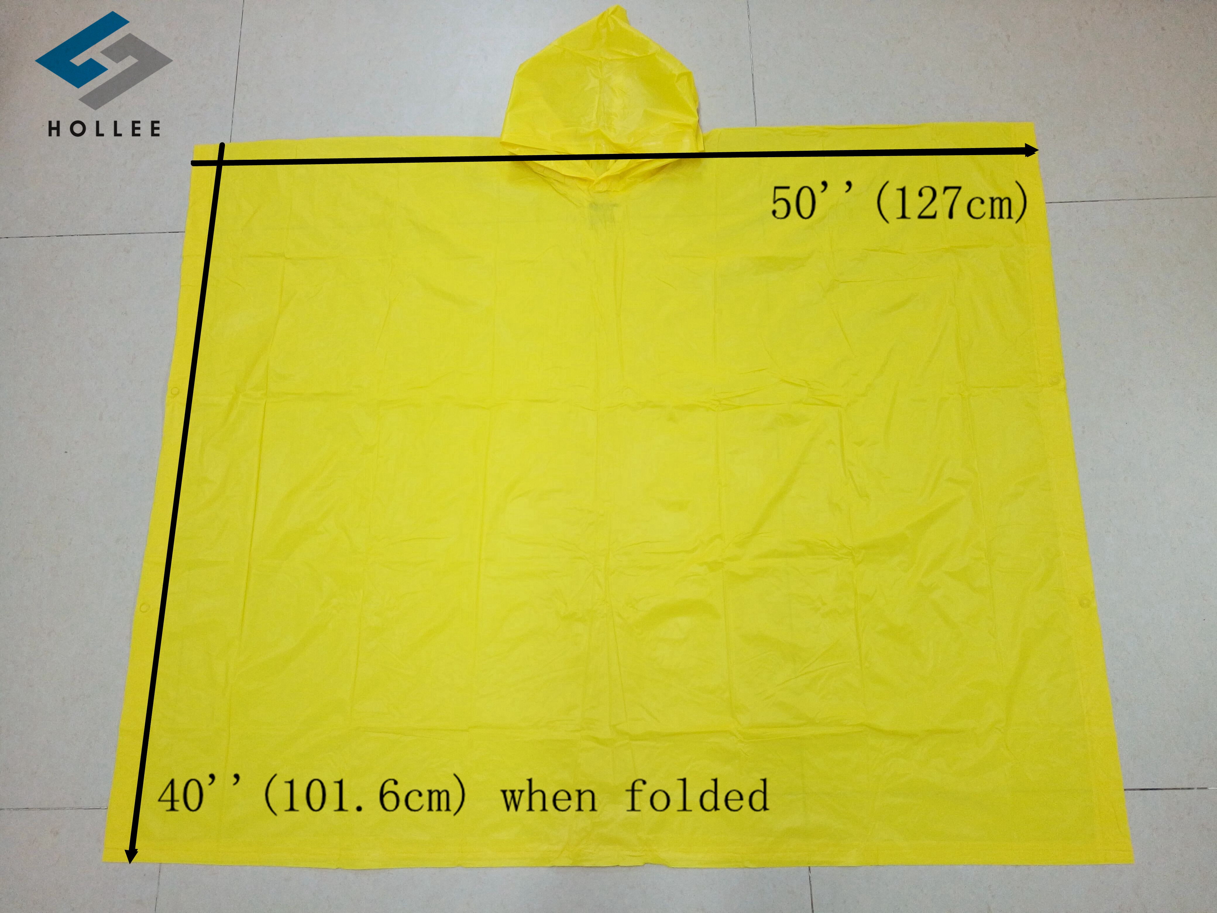 VS1020A adult attached hood plastic waterproof rain poncho hiking clambing