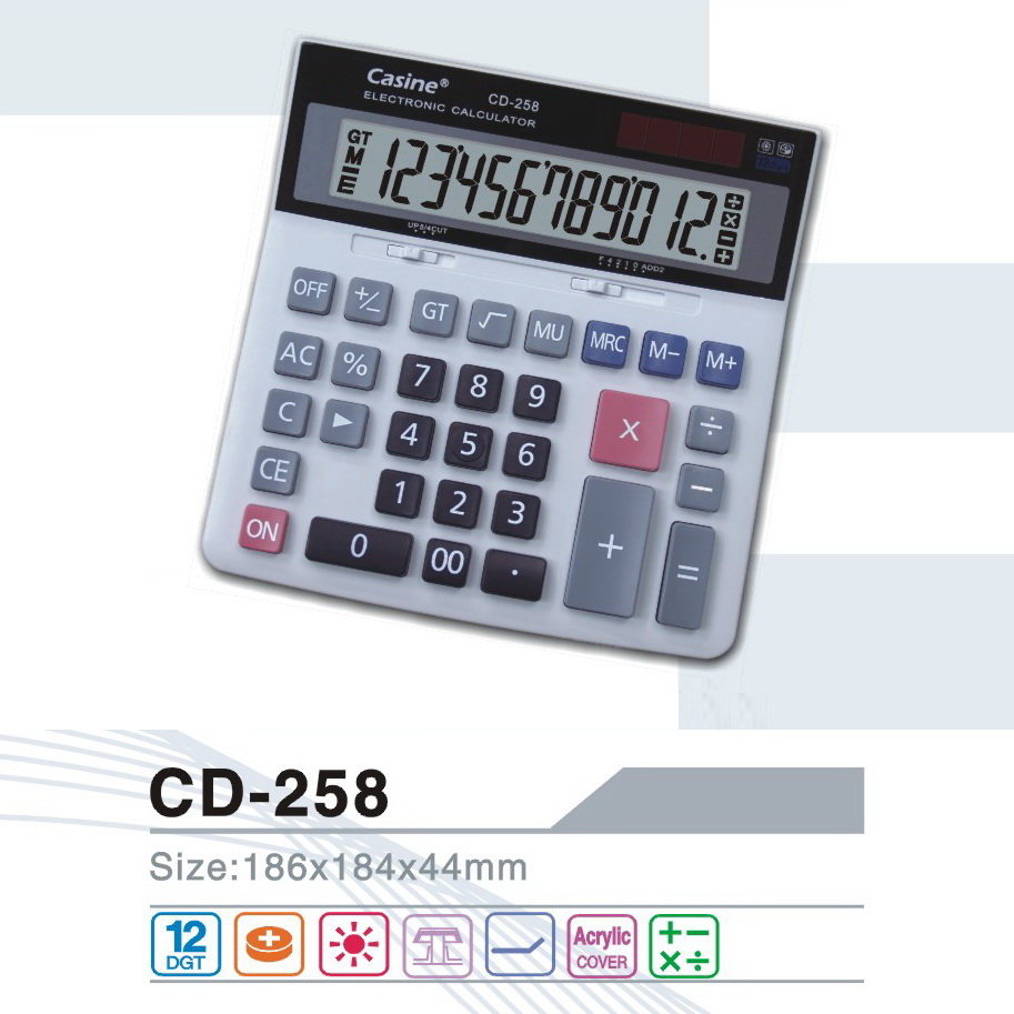CD-258 - 12-digit desktop calculator - Casine