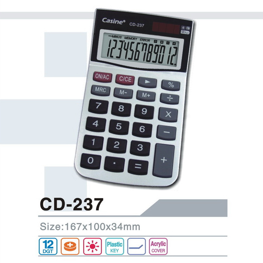 CD-237 - Calculator -12-digit desktop calculator -Casine