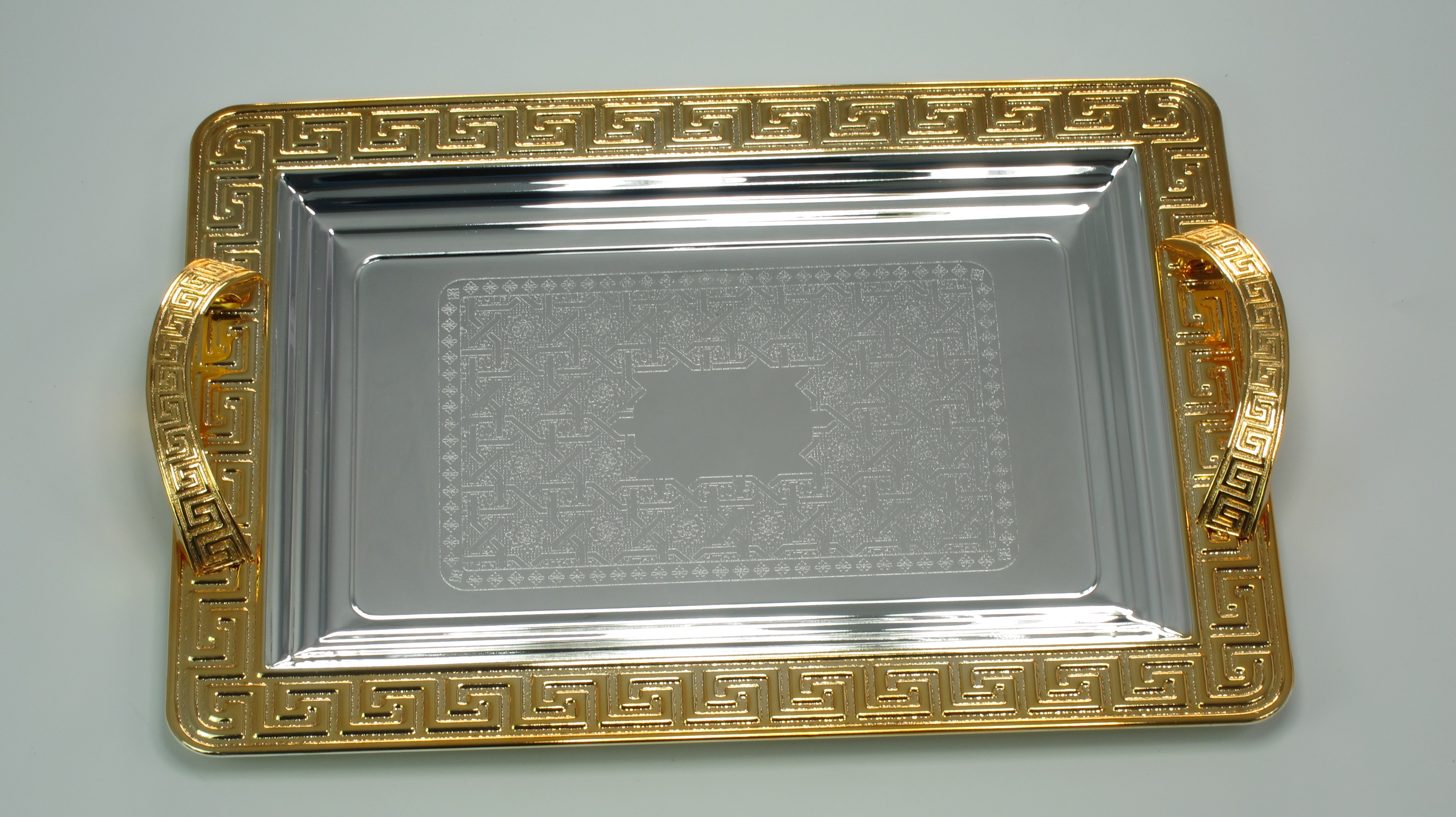 Silver plated serving tray