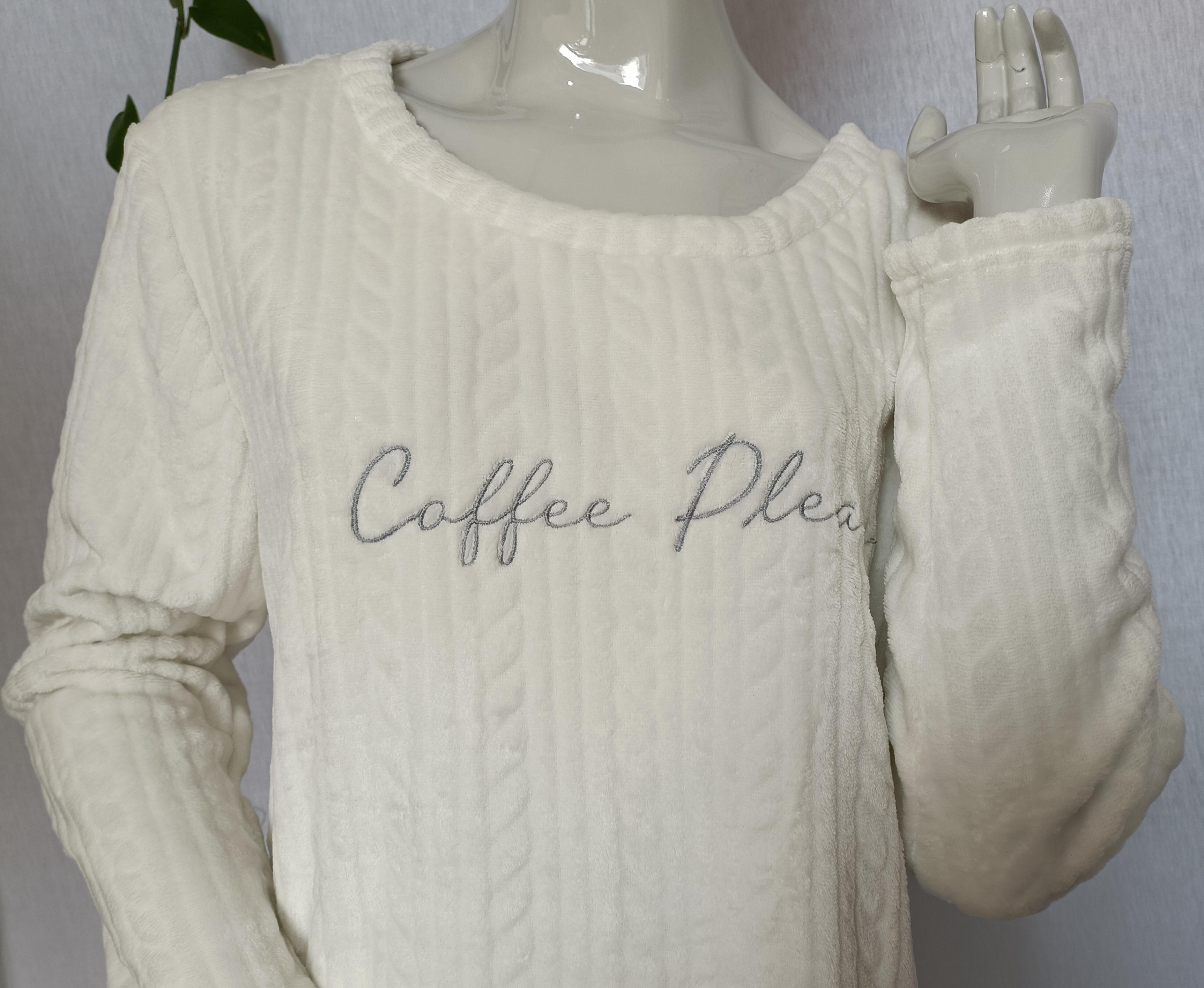 Ladies embossed fleece nightgown
