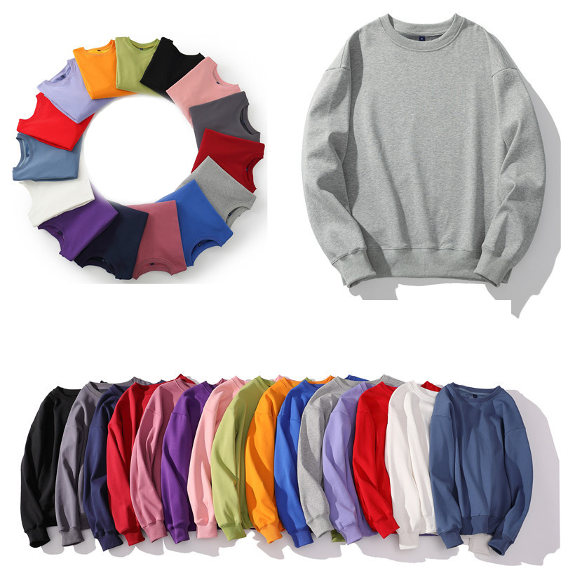 cotton Crew neck sweatshirt with fleece
