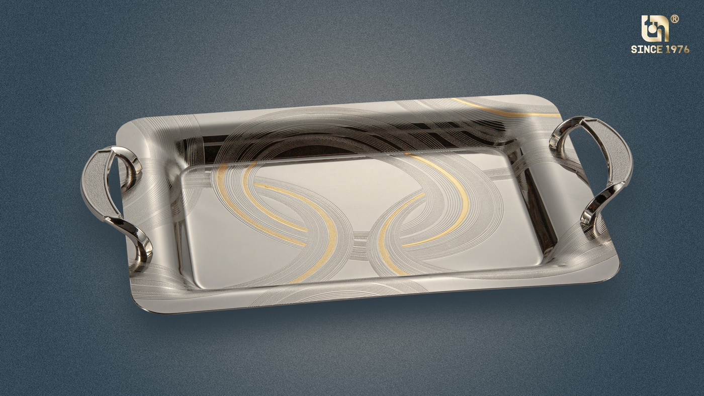 Nickel Plated Tray Set