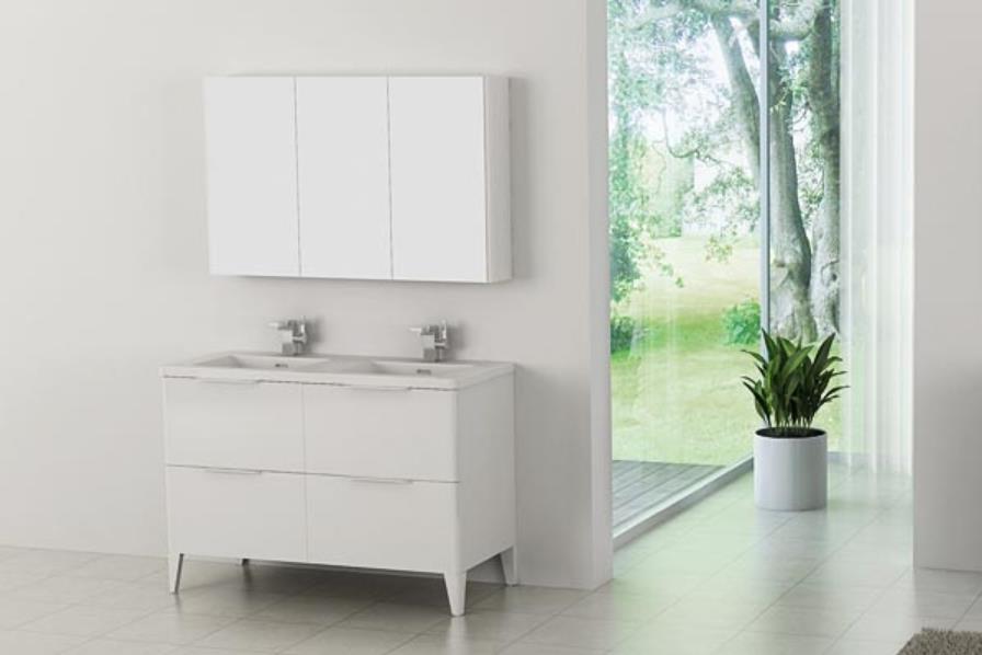 small European style vanity classic solid wood bathroom cabinet