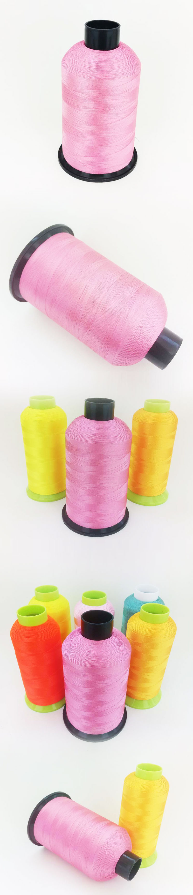 Dyed polyester high tenacity thread 420D/2 120F400TPM