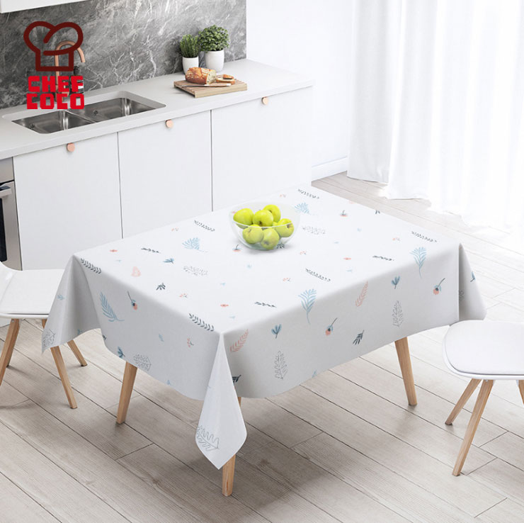 137x183cm rectangle plastic table cloth PEVA table cloth water proof plastic tablecloth