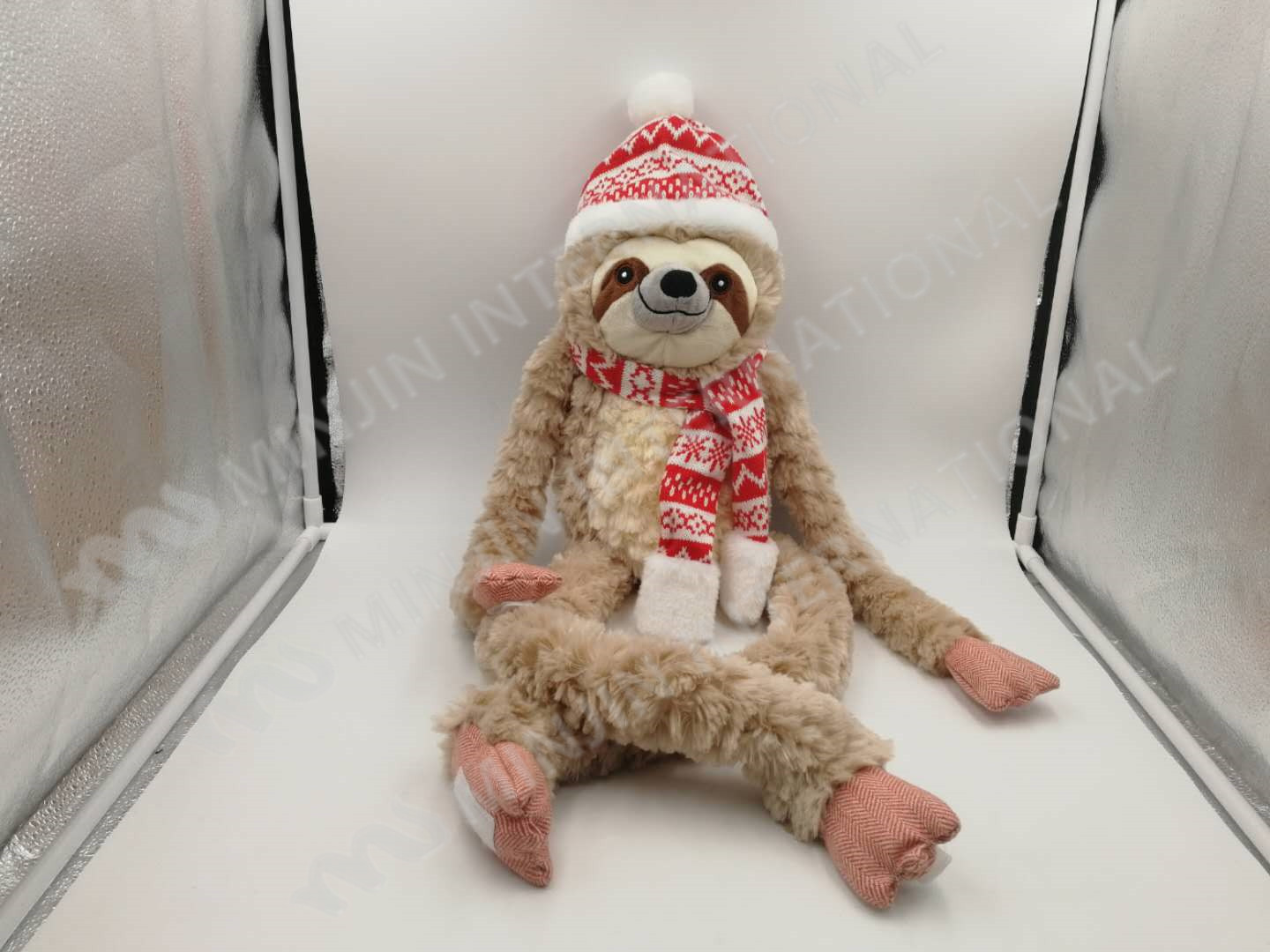 Custom fashion hot sale High quality soft stuffed plush toy cute Christmas sloth