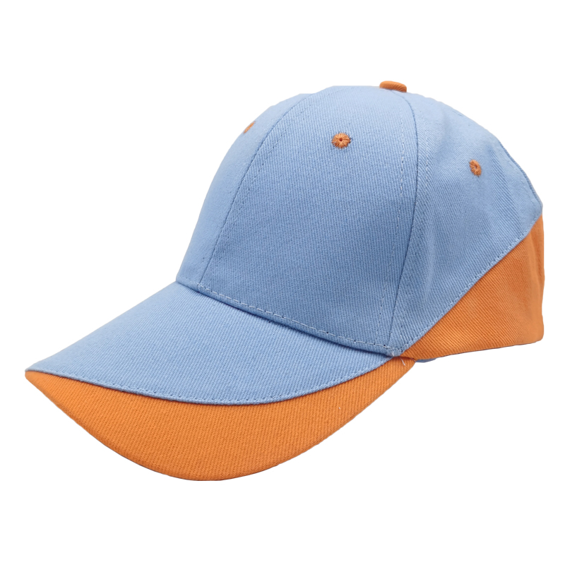 2 colors combinations 6 panel brushed cotton baseball cap hat