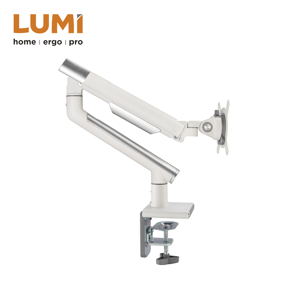 Single Monitor Premium Slim Aluminum Adjustable Spring-Assisted Monitor Arm