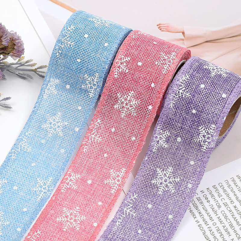 print artificial jute ribbon