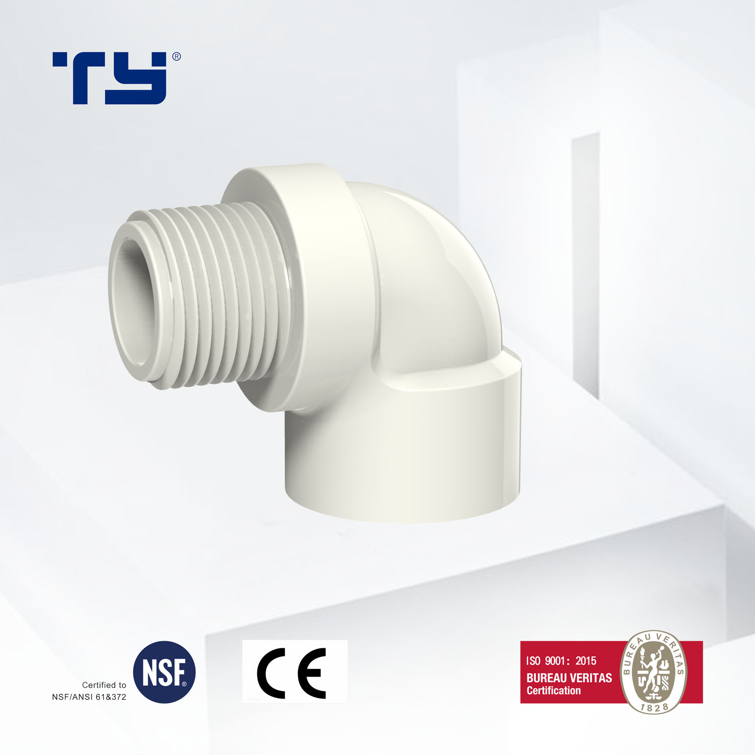 PVC-U BSP Female Thread Union Elbow