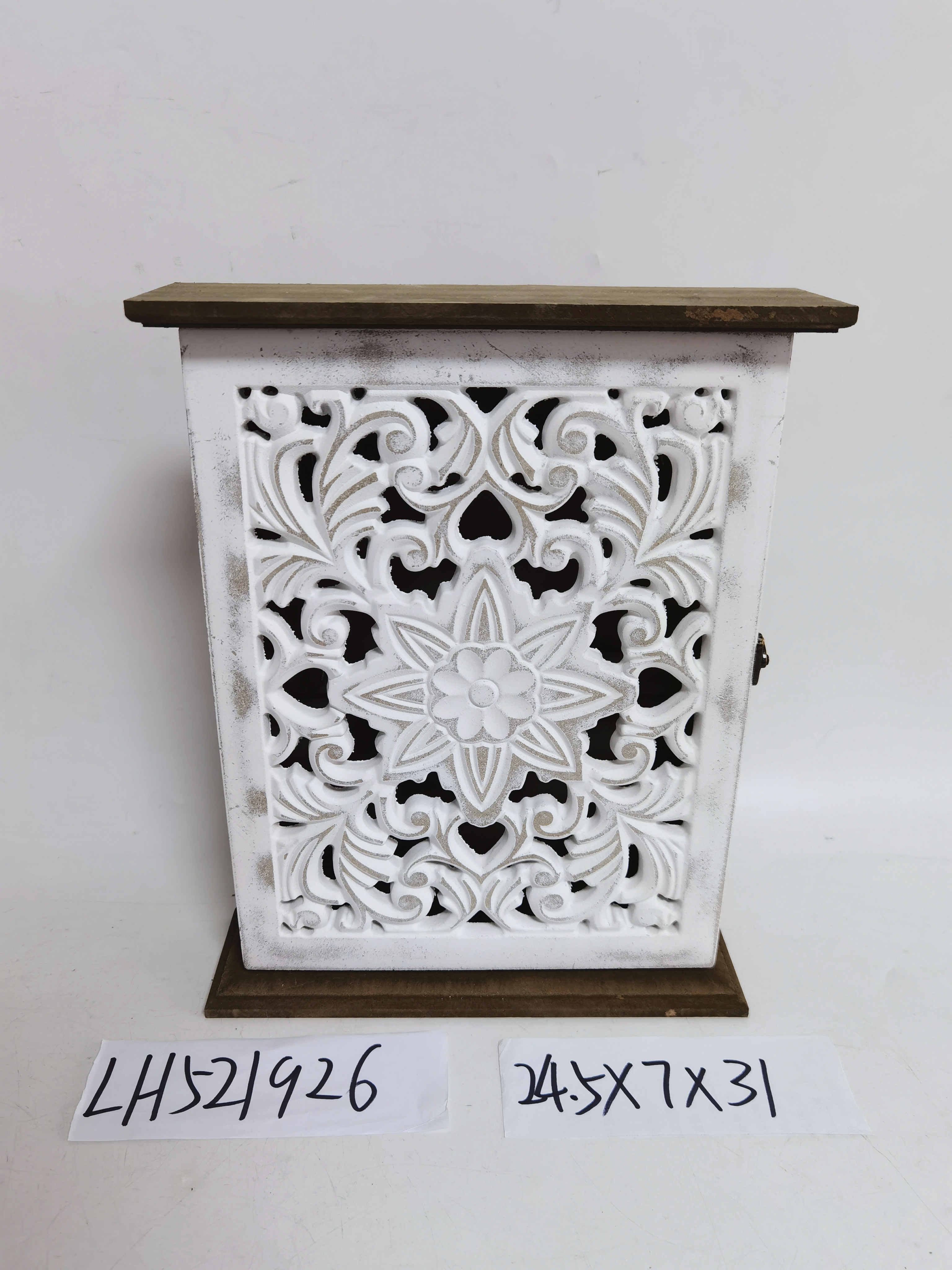 Wooden storage key box