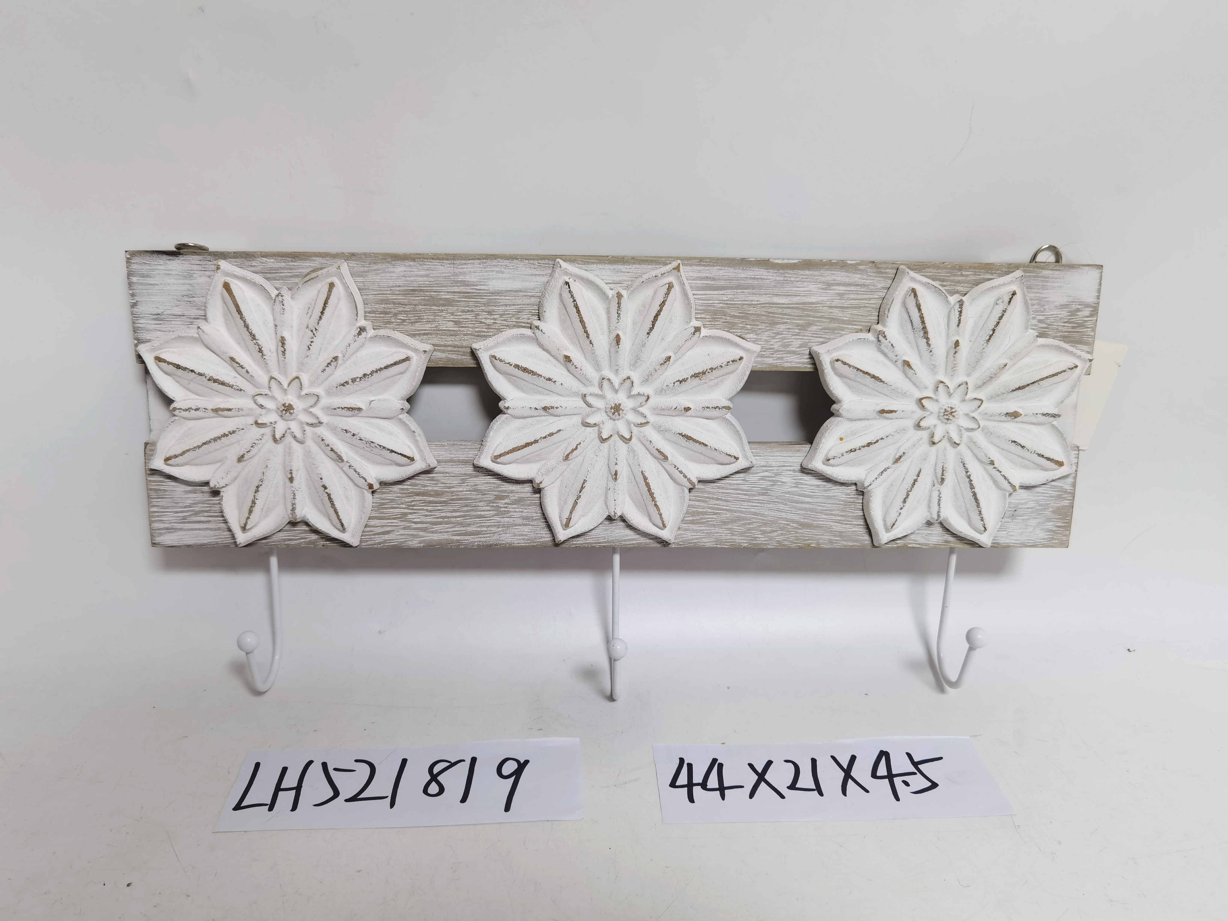 Wooden iron wall hanging hook
