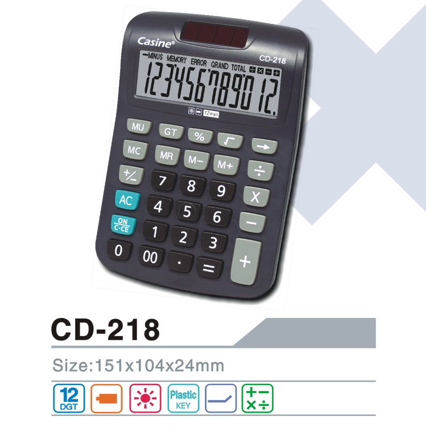 CD-218 - Calculator -12-digit desktop calculator -Casine